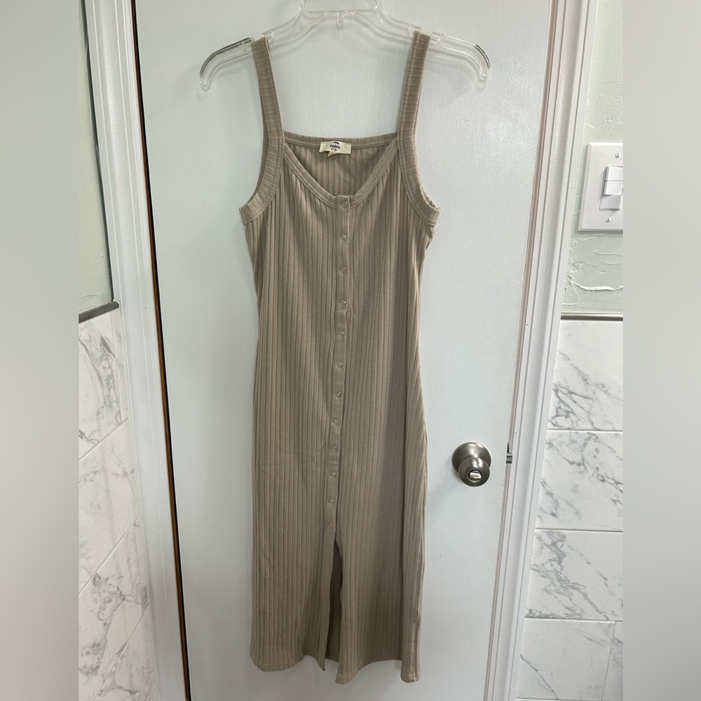 Super soft and cute ribbed tank top dress